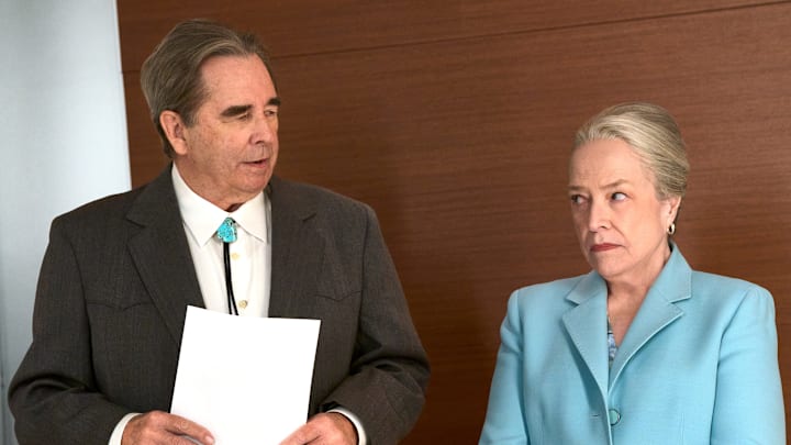 “Matty Matlock” -- CBS Original Series MATLOCK, scheduled to air on Thursday, April 23 (9:01-11:00 PM, ET/PT). Pictured (L-R): Beau Bridges as Howard "Senior" Markston and Kathy Bates as “Madeline Matlock"
