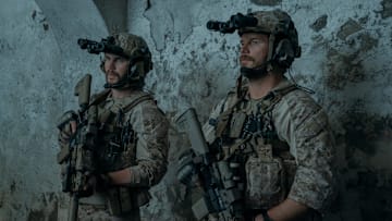 Ben Edwards (Taylor Kitsch), James Reece (Chris Pratt) in The Terminal List: Dark Wolf on Prime Video