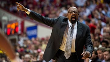 Indiana coach Mike Woodson instructs during the Indiana vs. Michigan game at Simon Skjodt Assembly Hall on Saturday, Feb. 8, 2025 in Bloomington, Indiana.