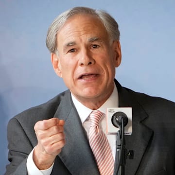 Gov. Greg Abbott speaks at announcement of a $100 million investment in the University of Texas School of Civic Leadership.
