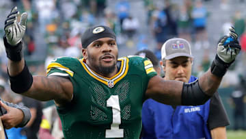 Green Bay Packers defensive end Micah Parsons (1) against the Detroit Lions on Sunday, September 7, 2025, at Lambeau Field in Green Bay, Wis. The Packers defeated the Lions 27-13.
Wm. Glasheen USA TODAY NETWORK-Wisconsin