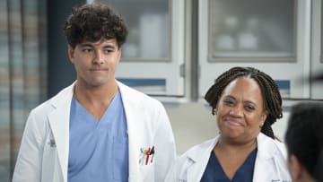 GREYÕS ANATOMY - ÒShe Used to Be MineÓ - An unexpectedly complex case brings back painful memories for Simone. Jules and Blue make a high-stakes bet on who can finish their procedure log first. Richard suspects Winston is avoiding him. THURSDAY, MAY 9 (9:00-10:01 p.m. EDT) on ABC. (Disney/Anne Marie Fox)
NIKO TERHO, CHANDRA WILSON