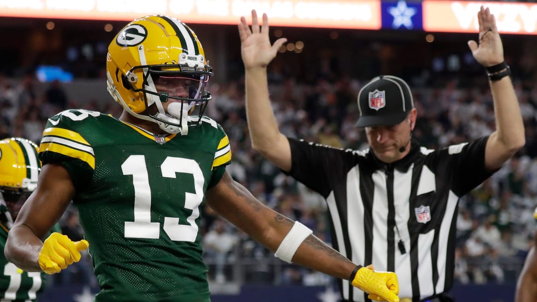 Green Bay Packers wide receiver Dontayvion Wicks