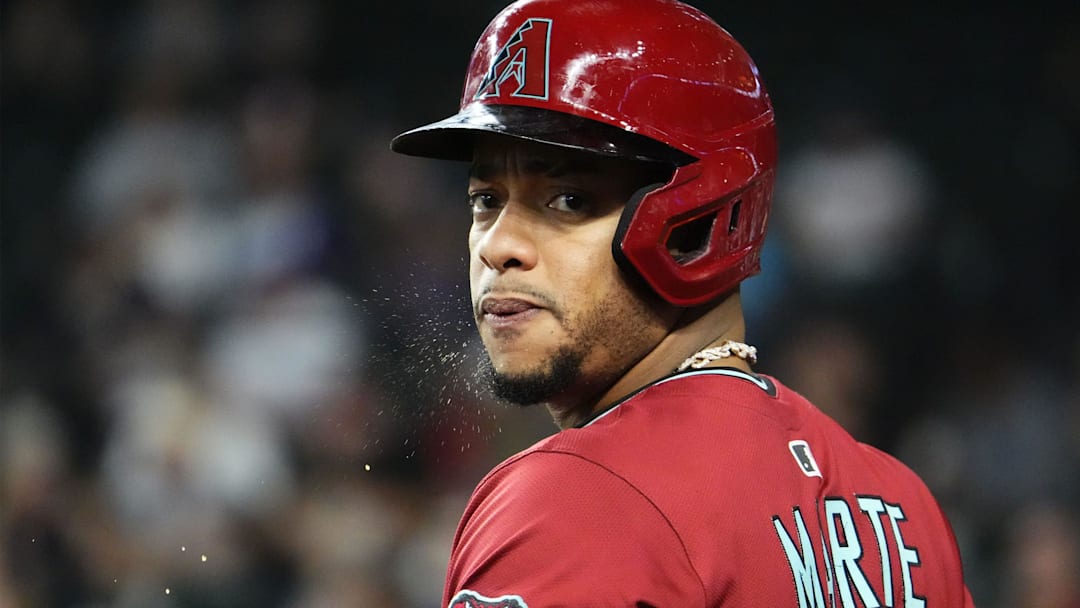 Arizona Diamondbacks Ketel Marte (4) steps to the plate against the Texas Rangers in the eighth inning at Chase Field on Sept. 3, 2025. Arizona Diamondbacks Ketel Marte (4) steps to the plate against the Texas Rangers in the eighth inning at Chase Field on Sept. 3, 2025.