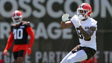 Browns wide receiver Matt Landers