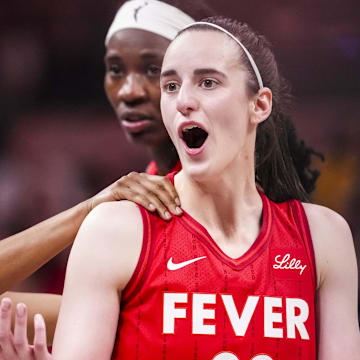 Indiana Fever guard Caitlin Clark on May 17, 2025.
