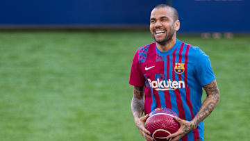 Presentation Of Dani Alves As New Player Of FC Barcelona