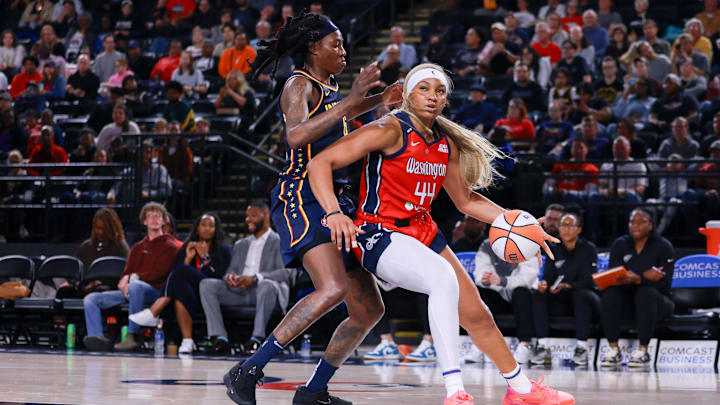 Washington Mystics forward Kiki Iriafen is a solid prop target on Tuesday night.