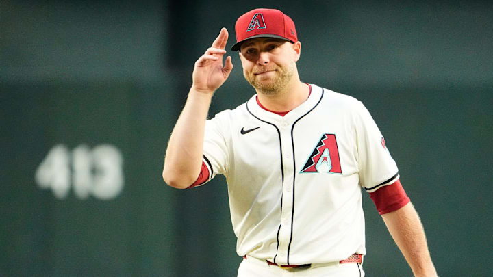 Arizona Diamondbacks starting pitcher Corbin Burnes prepares to throw to the Tampa Bay Rays in the first inning at Chase Field in Phoenix, on April 24, 2025.