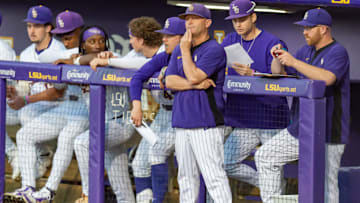 Tigers Head Coach Jay Johnson, LSU Tigers take on Louisianas Ragin Cajuns at Alex Box Stadium in Baton Rouge, LA. Tuesday, March 25, 2025.