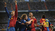 Gerard Pique, Dani Alves, Carles Puyol, Thierry Henry