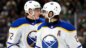 Buffalo Sabres forwards Tage Thompson and Alex Tuch