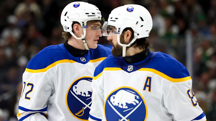 Buffalo Sabres forwards Tage Thompson and Alex Tuch