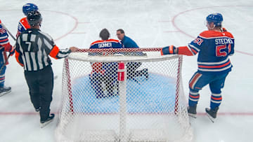 The Edmonton Oilers will be without starting netminder Stuart Skinner for an indefinite period following a likely concussion.