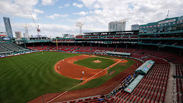Sep 6, 2020; Boston, Massachusetts, USA; An empty Fenway Park is seen during the game between the Boston Red Sox and the Toronto Blue Jays. Mandatory Credit: Winslow Townson-Imagn Images