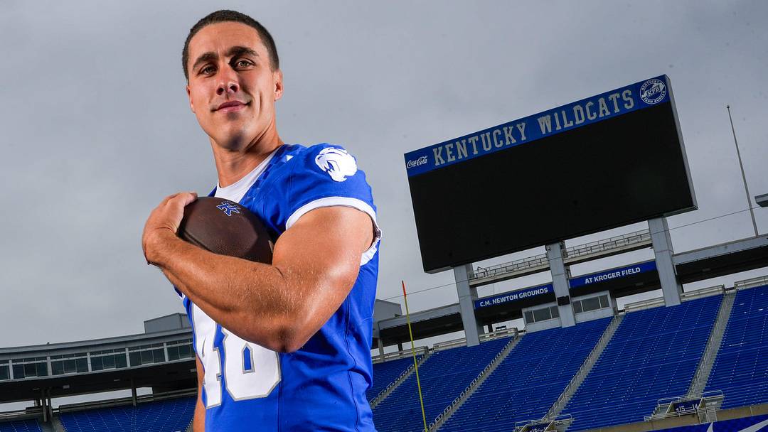 Kentucky Wildcat punter Aidan Laros. Friday, August 1, 2025