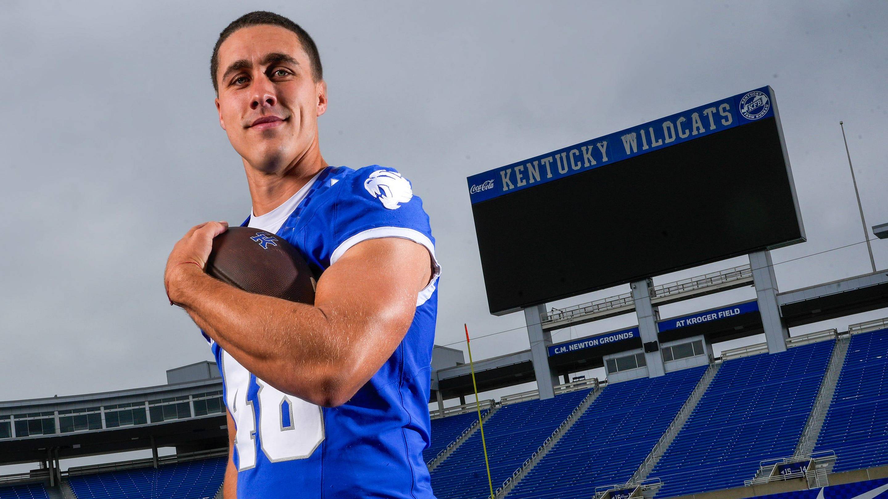 Kentucky Wildcat punter Aidan Laros. Friday, August 1, 2025