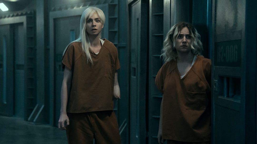 Maddie Phillips (Cate Dunlap), Lizze Broadway (Emma Meyer) in Gen V season 2 episode 6