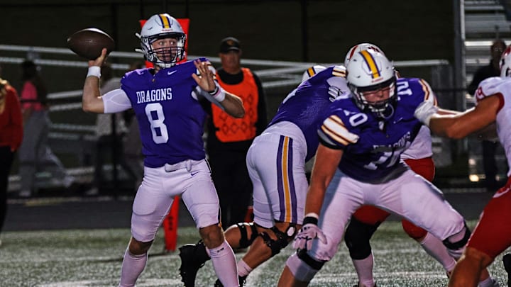 Johnston senior quarterback Will Nuss and the Dragons enter the Class 5A playoffs this coming week.