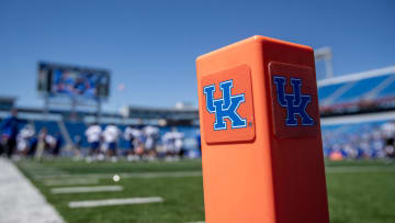 It was a beautiful, blue-sky day during the Kentucky Wildcats' Blue White scrimmage at Kroger Field on Saturday afternoon in Lexington, Kentucky. April 13, 2024
