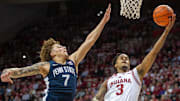 Indiana's Lamar Wilkerson (3) shoots past Penn State's Dominick Stewart (7) on Dec. 9, 2025, at Simon Skjodt Assembly Hall.