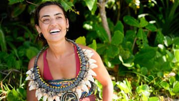 “Hot Grim Reaper” – After tribal council’s most recent idol play, castaways set out on a “defensive” idol search. One of the game’s toughest antagonists breaks down and shares a side of vulnerability with their tribemates. Then, the stakes of this week’s individual immunity challenge are raised when group immunity is on the line, on SURVIVOR, Wednesday, Nov. 12 Jeff Probst serves as host and executive producer. Pictured: Savannah Louie. Photo: Robert Voets/CBS ©2025 CBS Broadcasting, Inc. All