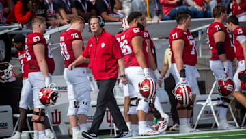 Indiana Head Coach Curt Cignetti during the Indiana versus Wiscsonsin football game at Memorial Stadium on Saturday, Nov. 15, 2025.