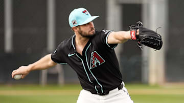 Arizona Diamondbacks pitcher Kendall Graveman during spring training workouts at Salt River Fields at Talking Stick on Feb. 17, 2025, in Scottsdale.