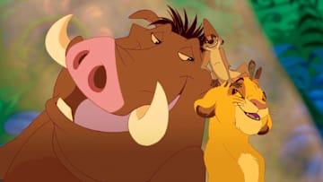 THE LION KING - Lion cub and future king Simba searches for his identity. His eagerness to please others and penchant for testing his boundaries sometimes gets him into trouble. (Disney)
PUMBA, TIMON, SIMBA