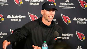 Arizona Cardinals head coach Jonathan Gannon holds his post season press conference at Arizona Cardinals Training Center on Jan. 6, 2025, in Tempe.