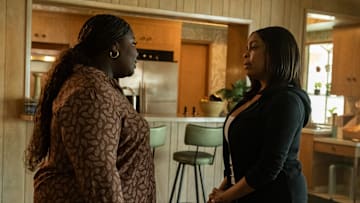 FX's Grotesquerie -- Episode 8 (airs Wednesday, October 23 at 10 p.m. ET/PT) Pictured (L-R): Raven Goodwin as Merritt Tryon, Niecy Nash as Lois Tryon. 