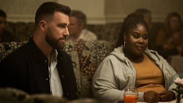 FX's Grotesquerie -- Episode 7 (L-R): Travis Kelce, Raven Goodwin as Merritt Tryon. 