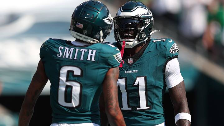 DeVonta Smith (L), A.J. Brown (R) - Philadelphia Eagles