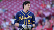 Christian Yelich tuvo una gran jornada ofensiva este miércoles contra los Rojos 