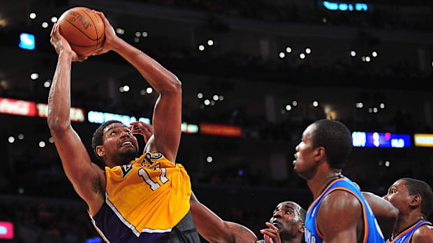 Andre Bynum was drafted straight out of high school when he was taken 10th overall by the Lakers in the 2005 NBA Draft.