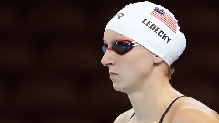 Katie Ledecky swims for USA at the Paris Olympics
