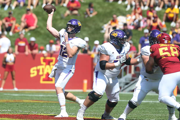 Northern Iowa Panthers quarterback Theo Day in 2023