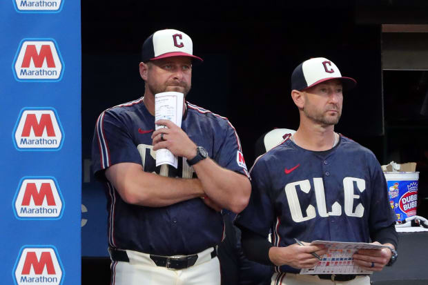 Stephen Vogt watches his team from the dugout