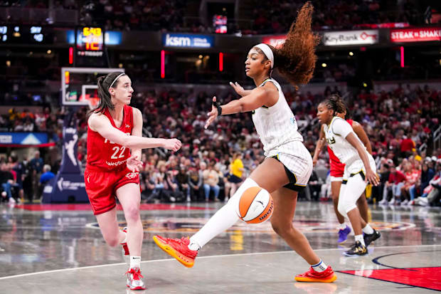 Indiana Fever guard Caitlin Clark and Chicago Sky forward Angel Reese