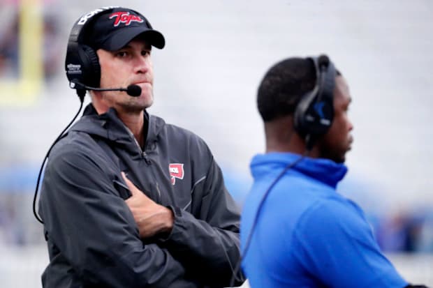 Western Kentucky head coach Tyson Helton on the sideline.