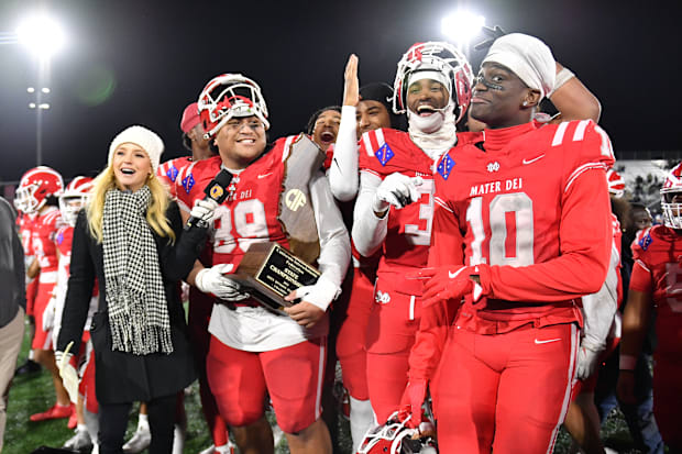 high school football; mater dei; california; championship