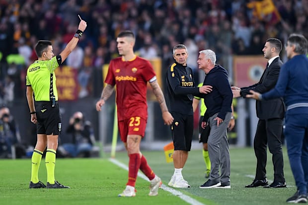 Jose Mourinho is familiar with red cards.