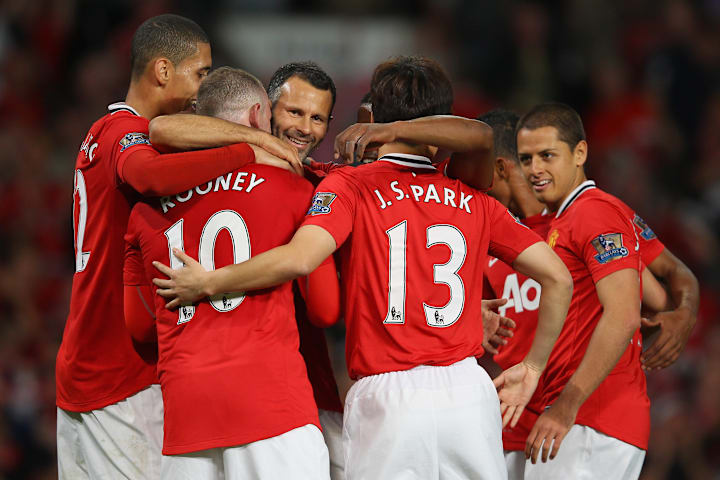 Wayne Rooney, Javier Hernandez, Chris Smalling, Ryan Giggs, Ji-Sung Park