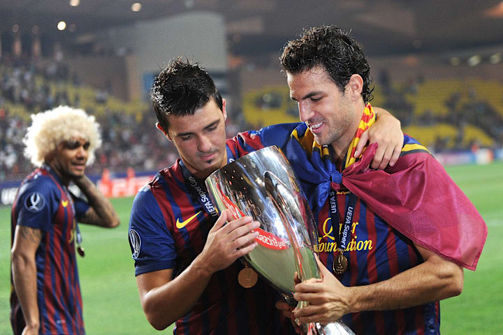 David Villa, Cesc Fabregas, Daniel Alves