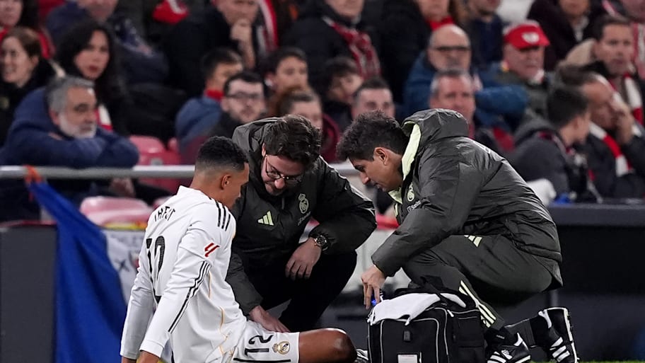 Trent Alexander-Arnold receiving treatment.