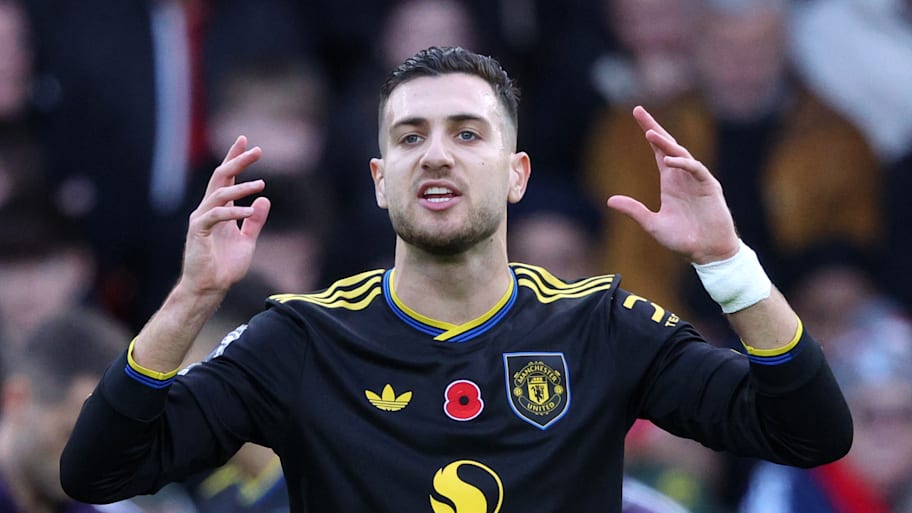 Diogo Dalot shouting.