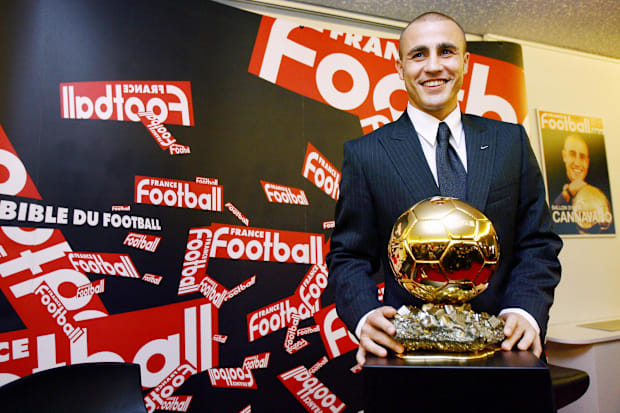 Fabio Cannavaro is one of only three defenders to win the Ballon d'Or.