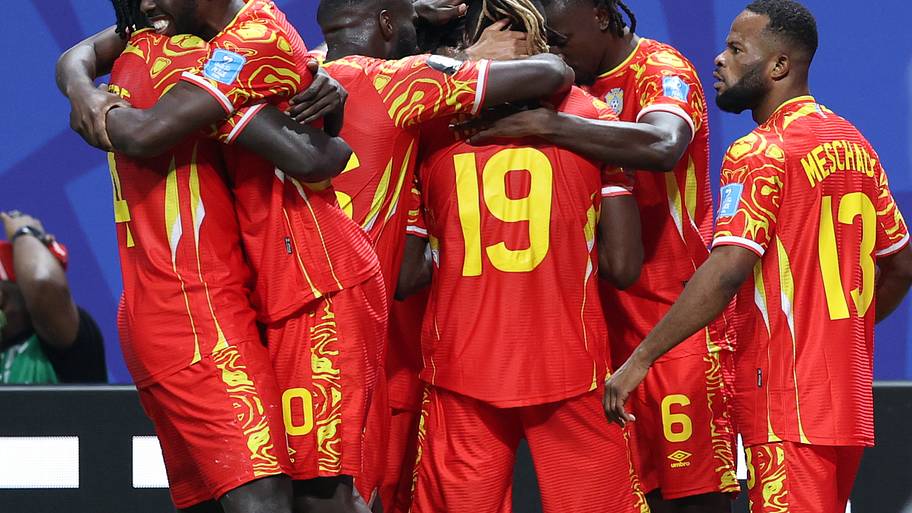 DR Congo celebrating.