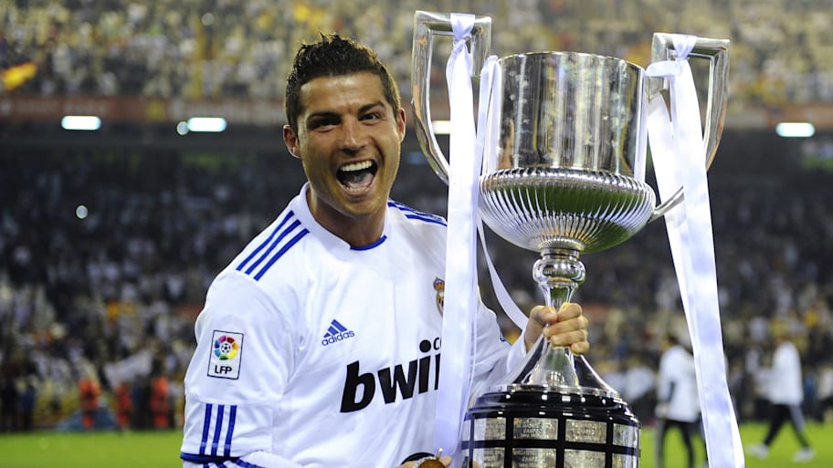 Cristiano Ronaldo celebrating.