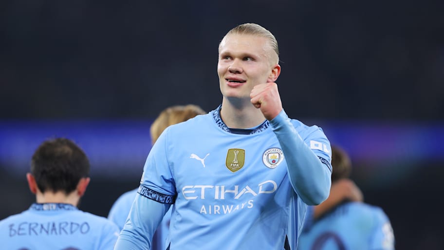 Erling Haaland celebrating.